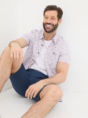 FatFace Purple Short Sleeve Jellyfish Print Shirt - Image 4 of 5