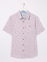 FatFace Purple Short Sleeve Jellyfish Print Shirt - Image 5 of 5