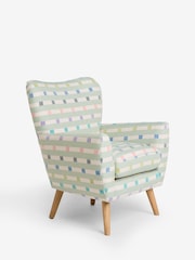 Chunky Stripe Geo Sage Wilson II Highback Armchair - Image 6 of 9
