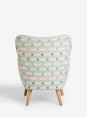 Chunky Stripe Geo Sage Wilson II Highback Armchair - Image 8 of 9