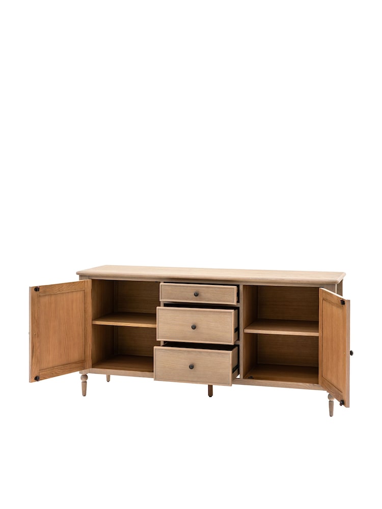 Gallery Home Natural Alston 2 Door 3 Drawer Sideboard - Image 8 of 8