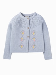Cárdigan gris de pointelle Primrose de Frugi - Imagen 2 de 5