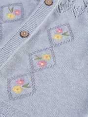 Cárdigan gris de pointelle Primrose de Frugi - Imagen 4 de 5