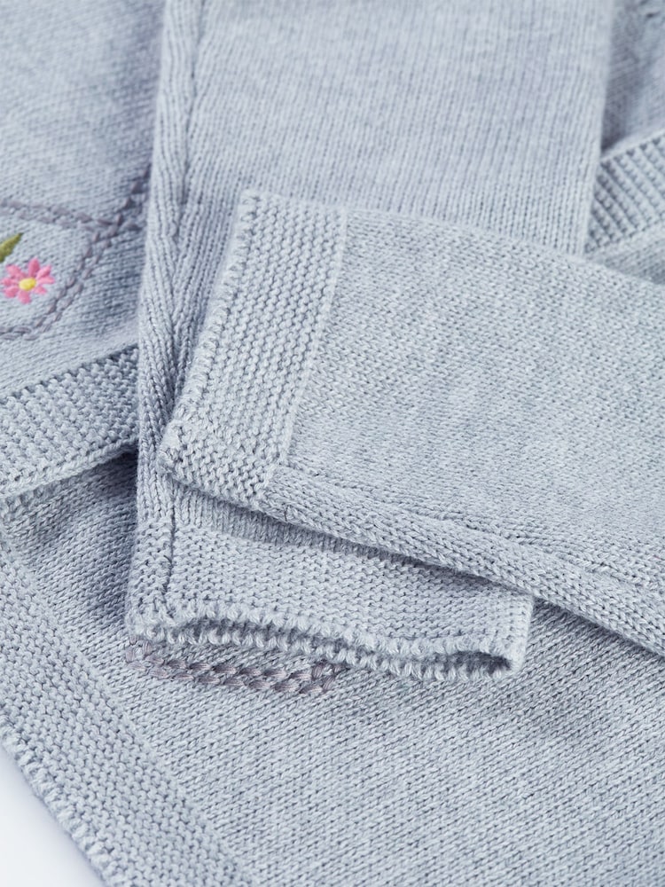 Cárdigan gris de pointelle Primrose de Frugi - Imagen 5 de 5