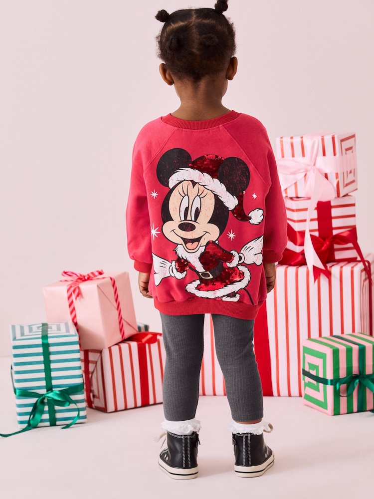 Roșu - Set Disney Minnie Mouse Crăciun Colanți (3luni-7ani) - Image 1 of 10