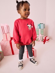 Roșu - Set Disney Minnie Mouse Crăciun Colanți (3luni-7ani) - Image 2 of 10