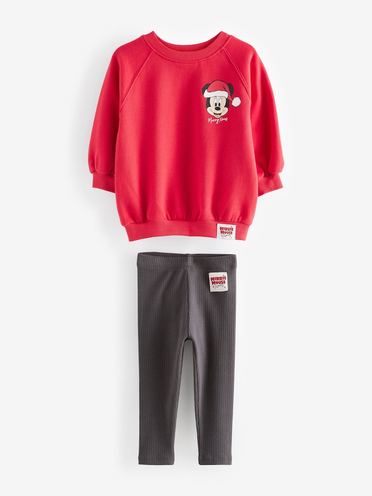 Roșu - Set Disney Minnie Mouse Crăciun Colanți (3luni-7ani) - Image 5 of 10
