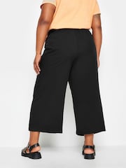 Yours Curve Black Khaki Green Cropped Trousers - Image 3 of 5