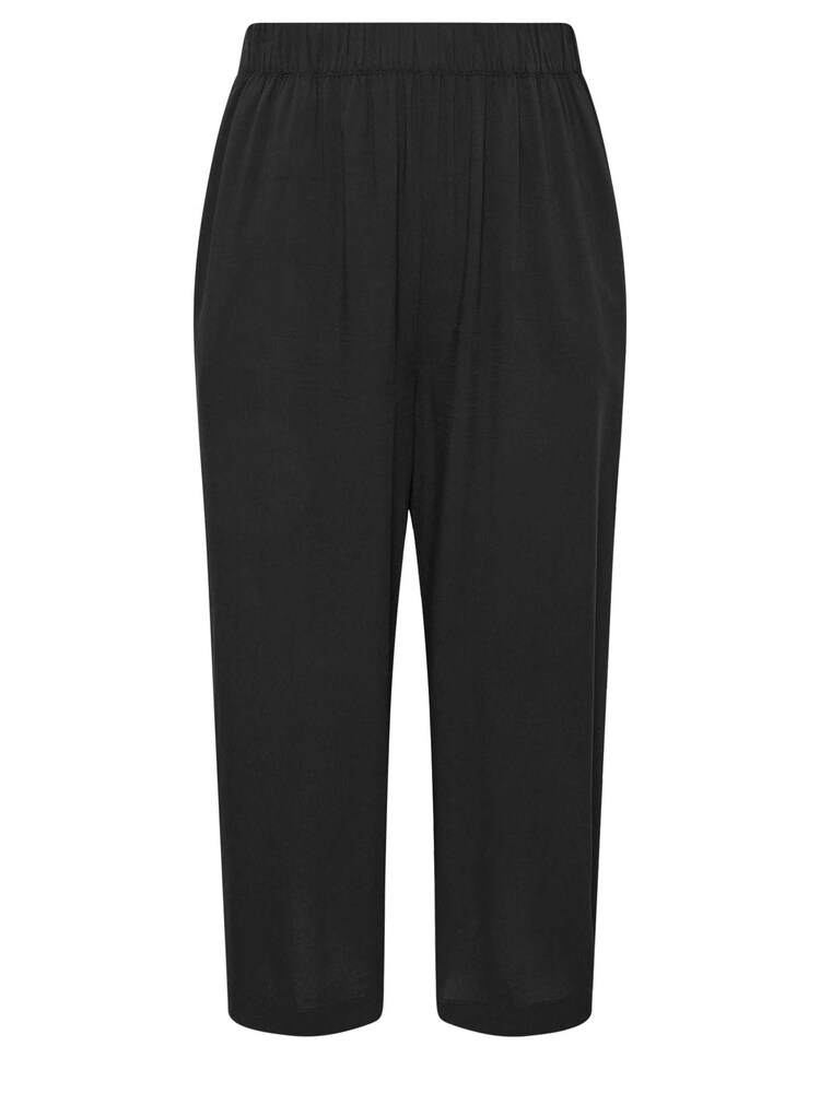 Yours Curve Black Khaki Green Cropped Trousers - Image 5 of 5