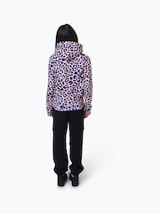 Hype. Girls Purple Multi Disco Leopard Print Hoodie - Image 3 of 4