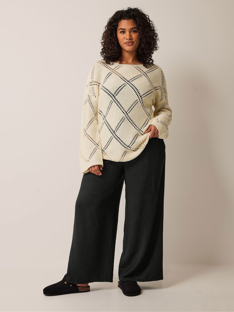 Evans Diamond Pointelle Jumper - Image 4 of 6
