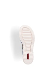 Rieker Womens Blue Elastic Stretch Sandals - Image 7 of 10