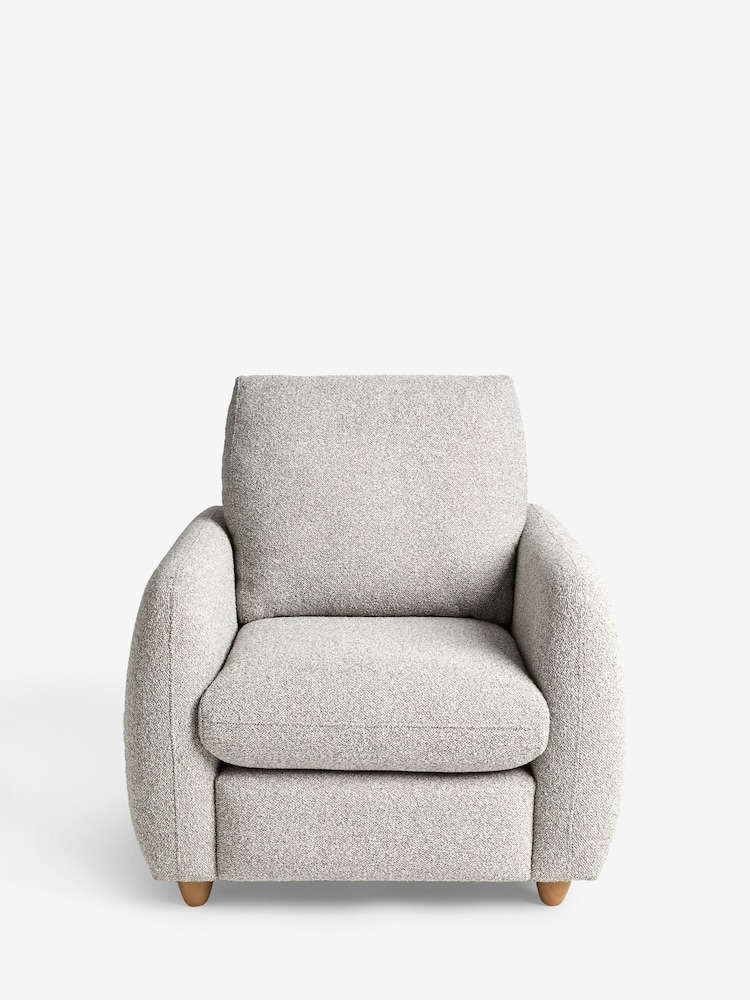 Casual Boucle Light Grey Lennox Arm Chair - Image 2 of 7