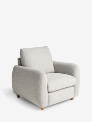 Casual Boucle Light Grey Lennox Arm Chair - Image 3 of 7