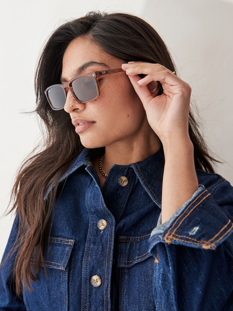 Ray-Ban Rb4435 Rectangle Brown Sunglasses - Image 2 of 7