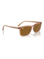 Ray-Ban Rb4435 Rectangle Brown Sunglasses - Image 3 of 7