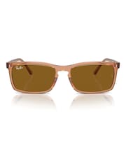 Ray-Ban Rb4435 Rectangle Brown Sunglasses - Image 4 of 7