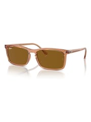 Ray-Ban Rb4435 Rectangle Brown Sunglasses - Image 5 of 7