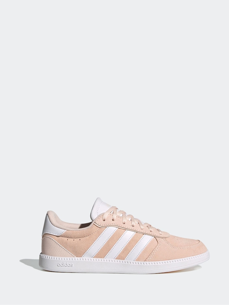adidas Pink/White Breaknet Sleek Trainers - Image 1 of 9