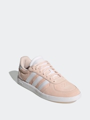 adidas Pink/White Breaknet Sleek Trainers - Image 4 of 9