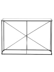 Pacific Glass and Black Roxy Metal Console Table - Image 2 of 6