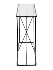 Pacific Glass and Black Roxy Metal Console Table - Image 4 of 6