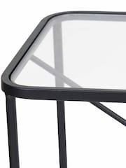 Pacific Glass and Black Roxy Metal Console Table - Image 5 of 6