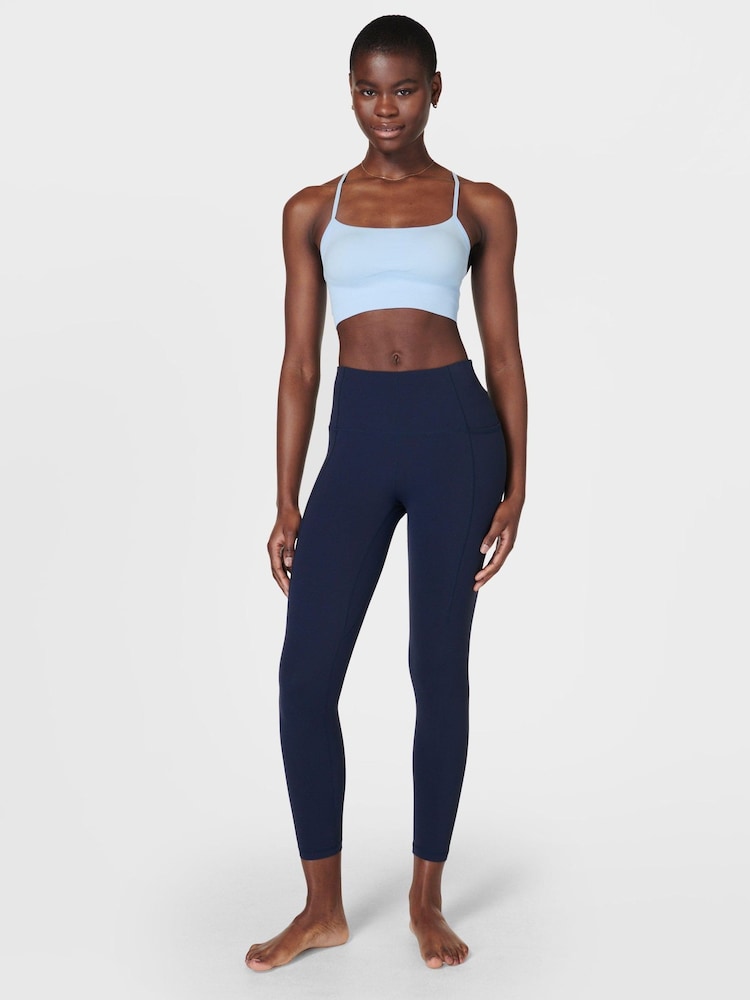 Sweaty Betty Light Blue Spirit Restored Seamless Yoga Bra - Image 2 of 6