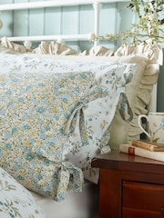 Laura Ashley Set of 2 Newport Blue 200 Thread Count Loveston 100% Cotton Pillowcase - Image 2 of 8
