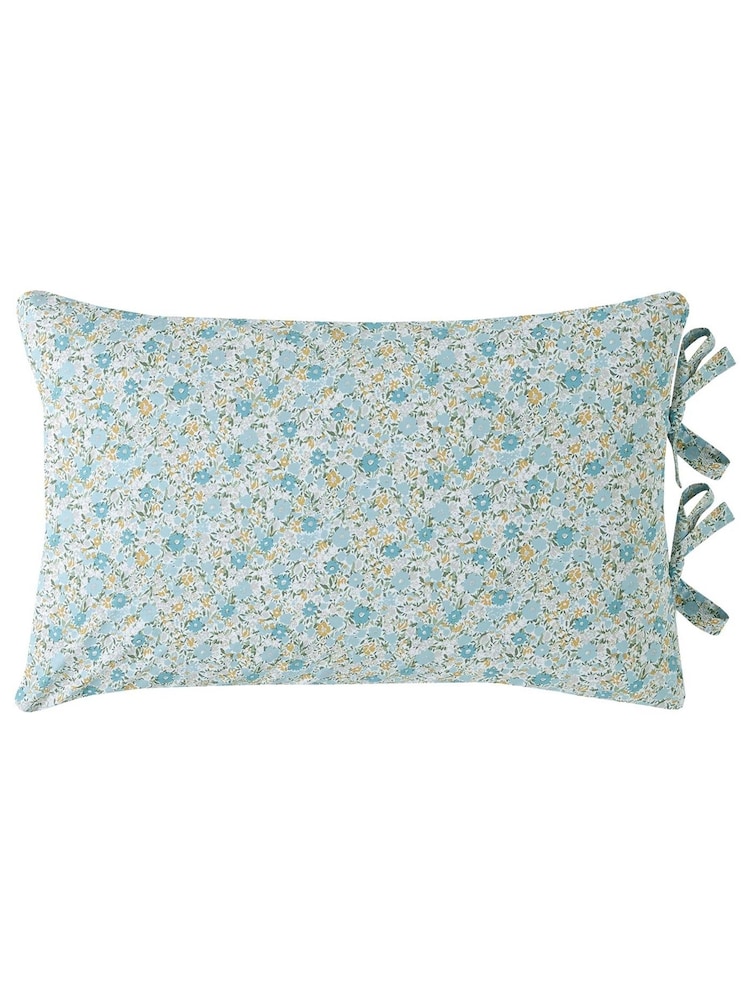 Laura Ashley Set of 2 Newport Blue 200 Thread Count Loveston 100% Cotton Pillowcase - Image 4 of 4