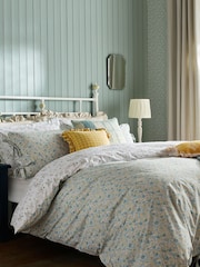 Laura Ashley Set of 2 Newport Blue 200 Thread Count Loveston 100% Cotton Pillowcase - Image 8 of 8