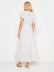 PixieGirl Petite 100% Cotton Frill Sleeve Embrodiered Maxi Dress - Bild 4 von 6