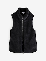 Black Faux Fur Heavy Zip Through Gilet - Image 5 of 7
