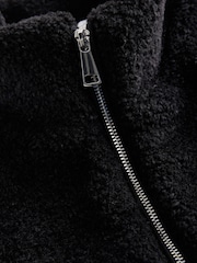 Black Faux Fur Heavy Zip Through Gilet - Image 6 of 7