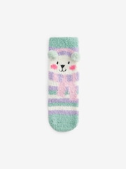 Blue/Cream Polar Bear Christmas Cosy Ankle Socks - Image 1 of 1