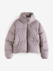 self. Purple Self Padded Jacket - Image 6 of 8