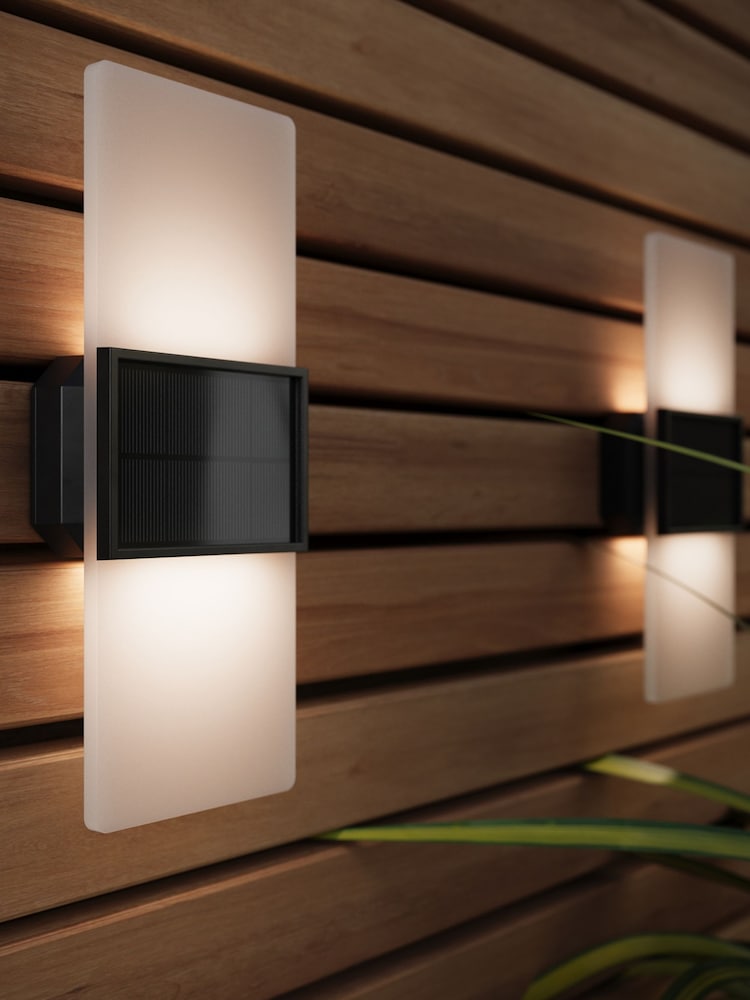 SolarCentre White Gemini Outdoor Wall Light - Image 1 of 2