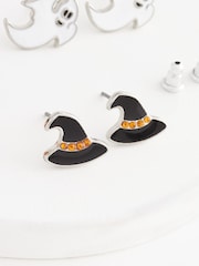 Orange/Black Halloween Pumpkin And Ghost Earrings Pack - Image 6 of 7