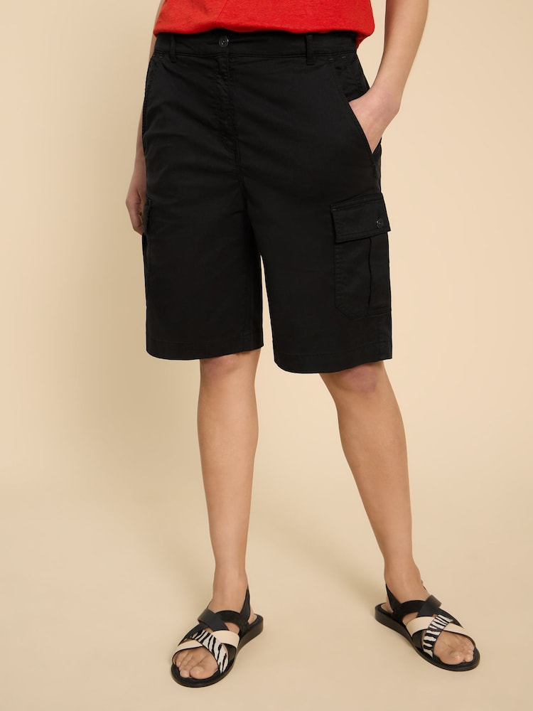 White Stuff Black Cargo Everleigh Shorts - Image 1 of 7