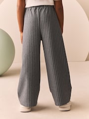 Grey Pinstripe Wide Leg Trousers (3-16yrs) - Image 3 of 8