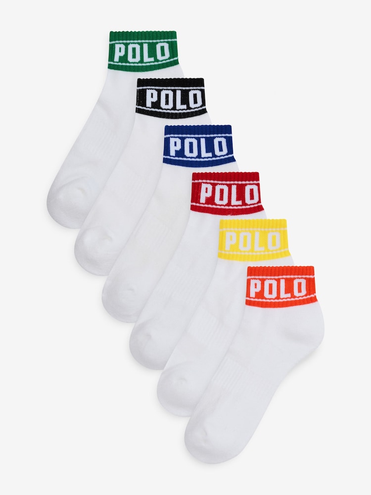 Polo Ralph Lauren dečki črtast; progast 100% Bombaž nogavice 6 Pak - Slika 1 iz 7