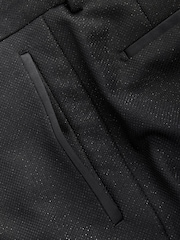 Black Slim Fit Glitter Tuxedo Suit Trousers - Image 7 of 8
