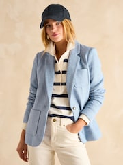 Joules Albury Blue Cotton Blazer - Image 1 of 10
