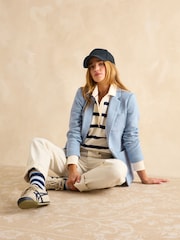 Joules Albury Blue Cotton Blazer - Image 1 of 6