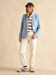 Joules Albury Blue Cotton Blazer - Image 2 of 6