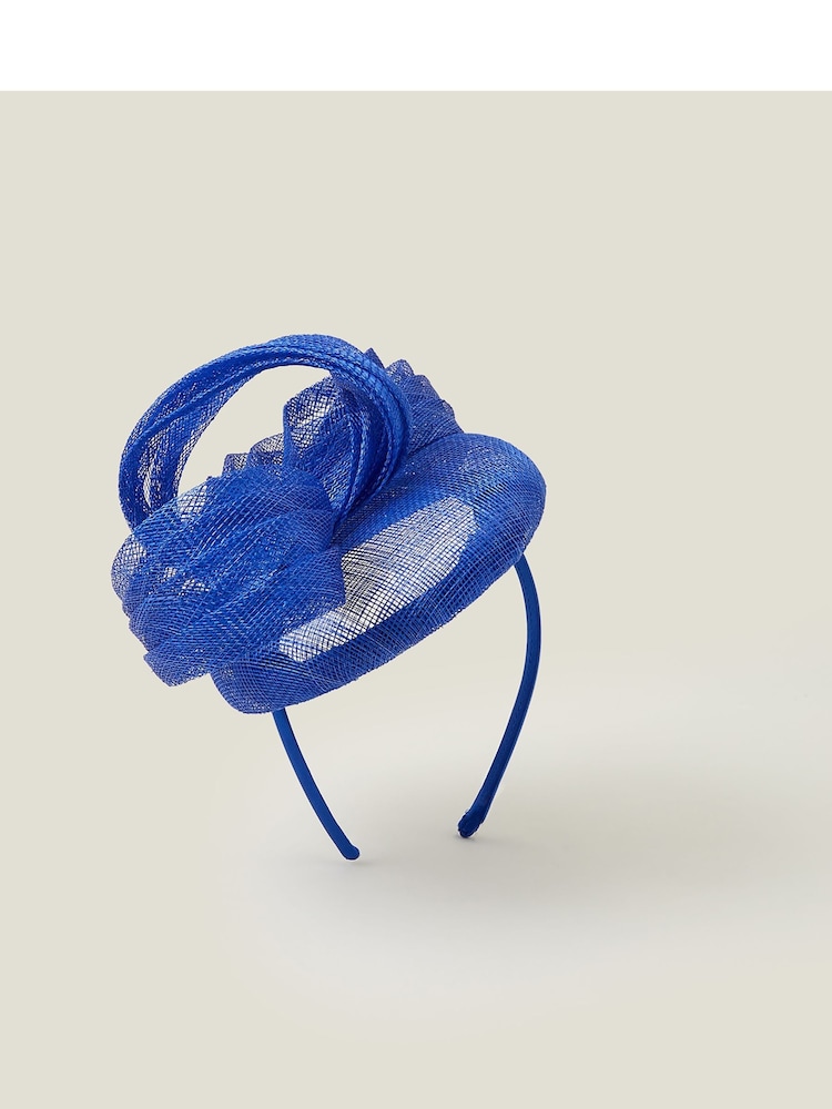 Accessorize Blue Peggy Pill Box Fascinator - Image 2 of 4 Accessorize Blue Peggy Pill Box Fascinator - Image 2 of 4