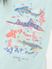 FatFace Green Shark Species T-Shirt - Image 4 of 4