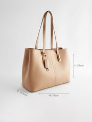 Camel Open Tote Bag - Image 4 of 10