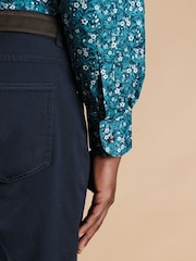 Charles Tyrwhitt Green Classic Fit Liberty Fabric Floral Print 100% Cotton Shirt - Image 4 of 7