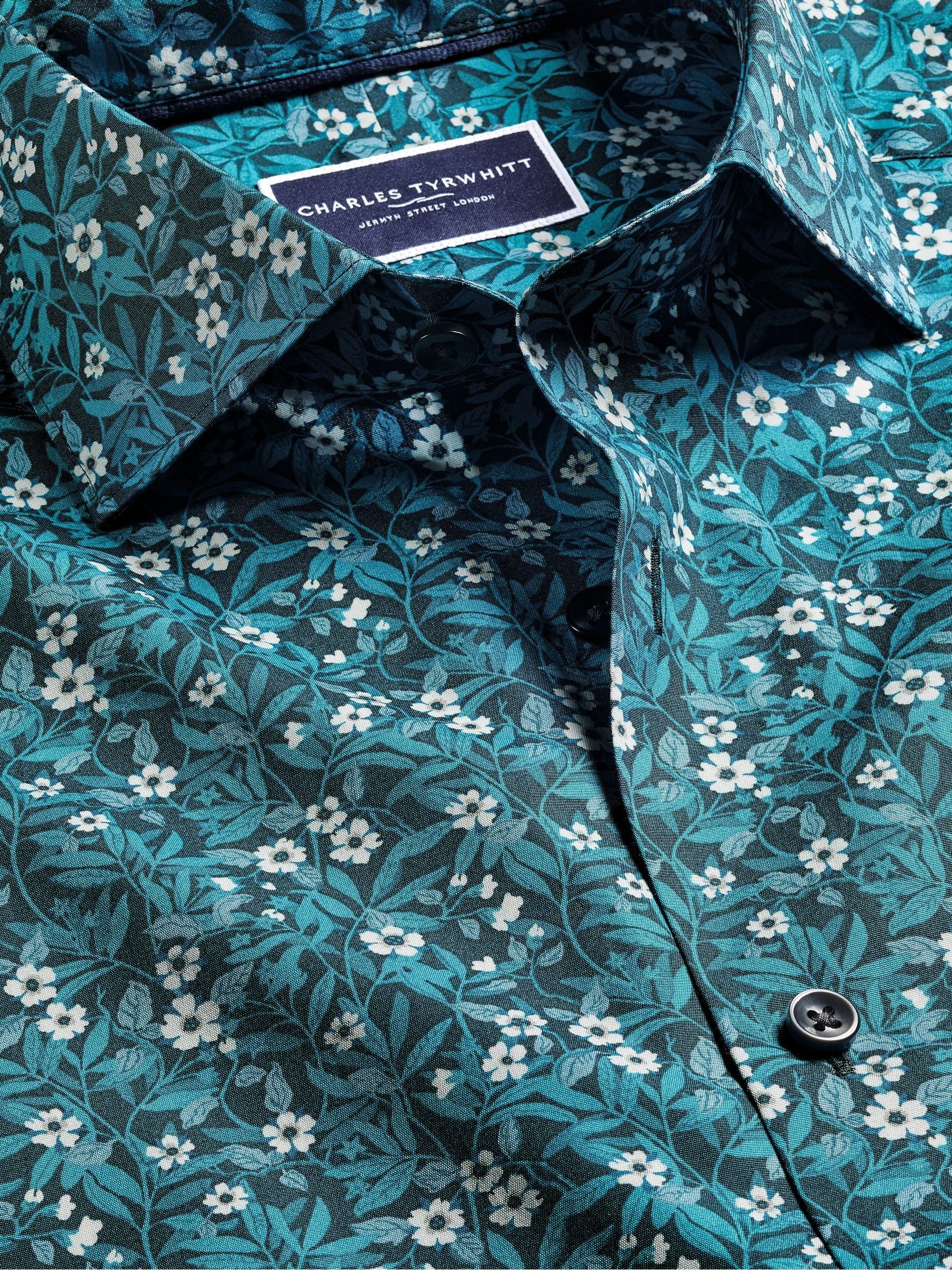 Buy Charles Tyrwhitt Green Classic Fit Liberty Fabric Floral Print